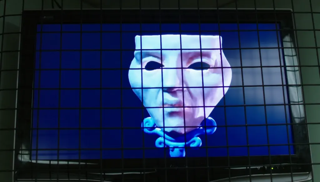 12 Monkeys S1E2 Review: "Mentally Divergent" featuring the mental hospital TV screen on Pop the Channel.