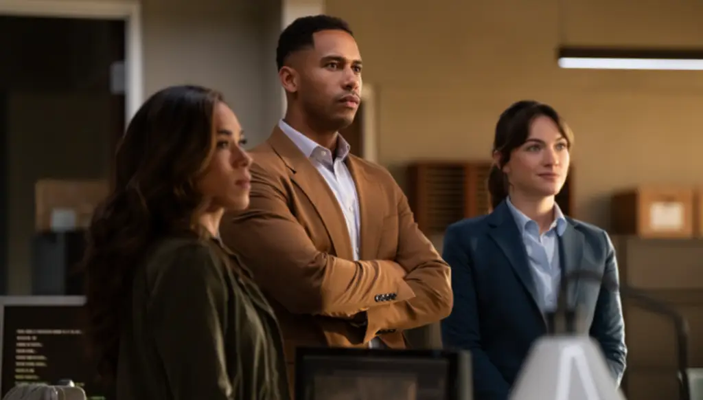 Countdown Season 1 Episode 1: "Teeth in the Bone" Review featuring the team gathered in Blythe's office on Pop the Channel.