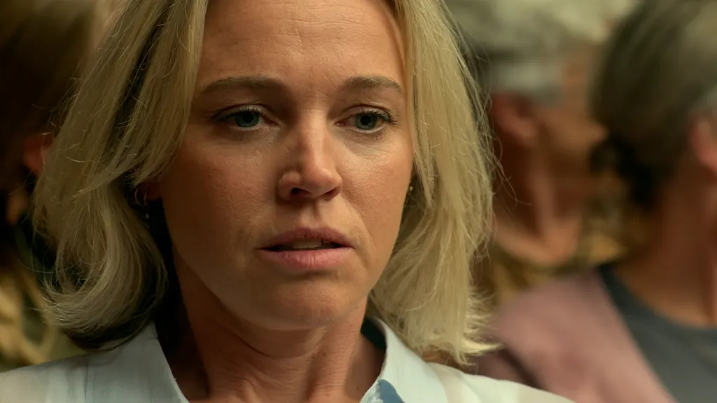 The Perfect Lie S1E5 Review: Patricia Is Nobody's Fool 6 The Perfect Lie Season 1 Episode 5: "Patricia" Review featuring Karen looking terrified at the Christmas play on Pop the Channel