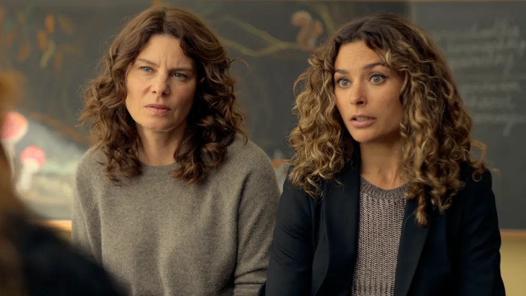 The Perfect Lie S1E5 Review: Patricia Is Nobody's Fool 12 The Perfect Lie Season 1 Episode 5: "Patricia" Review featuring Hanneke and Patricia at the school meeting on Pop the Channel